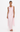 Woman wearing a light pink sleeveless dress on a white background