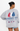 Person wearing a gray sweatshirt with 'American Sailing Club' logo and flags on a white background