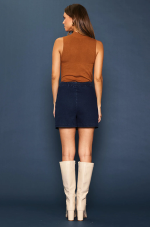 LYNDA DENIM MINI SKORT