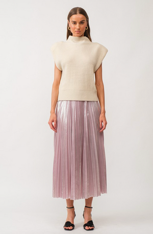 ALESSANDRA PLEATED SKIRT IN PINK