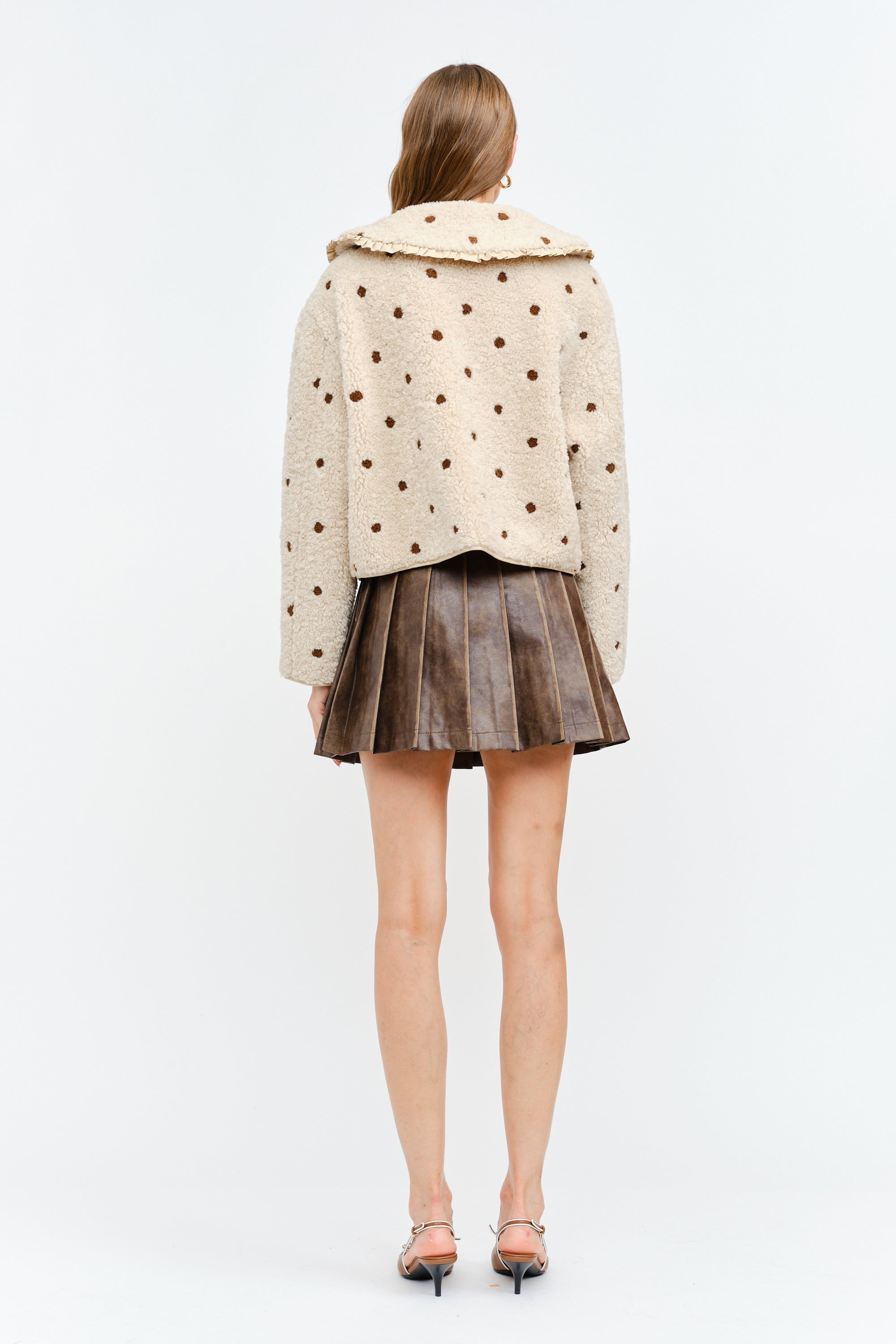 JEAN POLKA DOT JACKET IN NATURAL