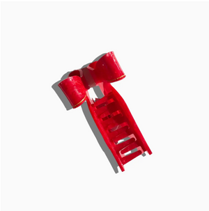 HAND PAINTED BOW CLAW HAIR CLIP IN RED