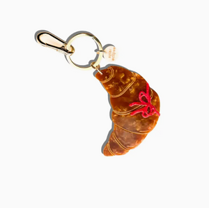 BOW CROISSANT BAG CHARM + KEYCHAIN