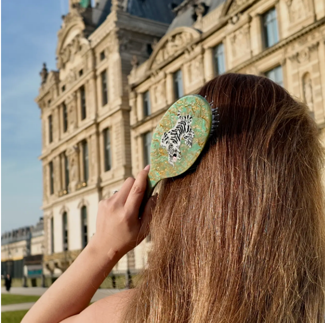 HAND PAINTED TIGER HAIR BRUSH