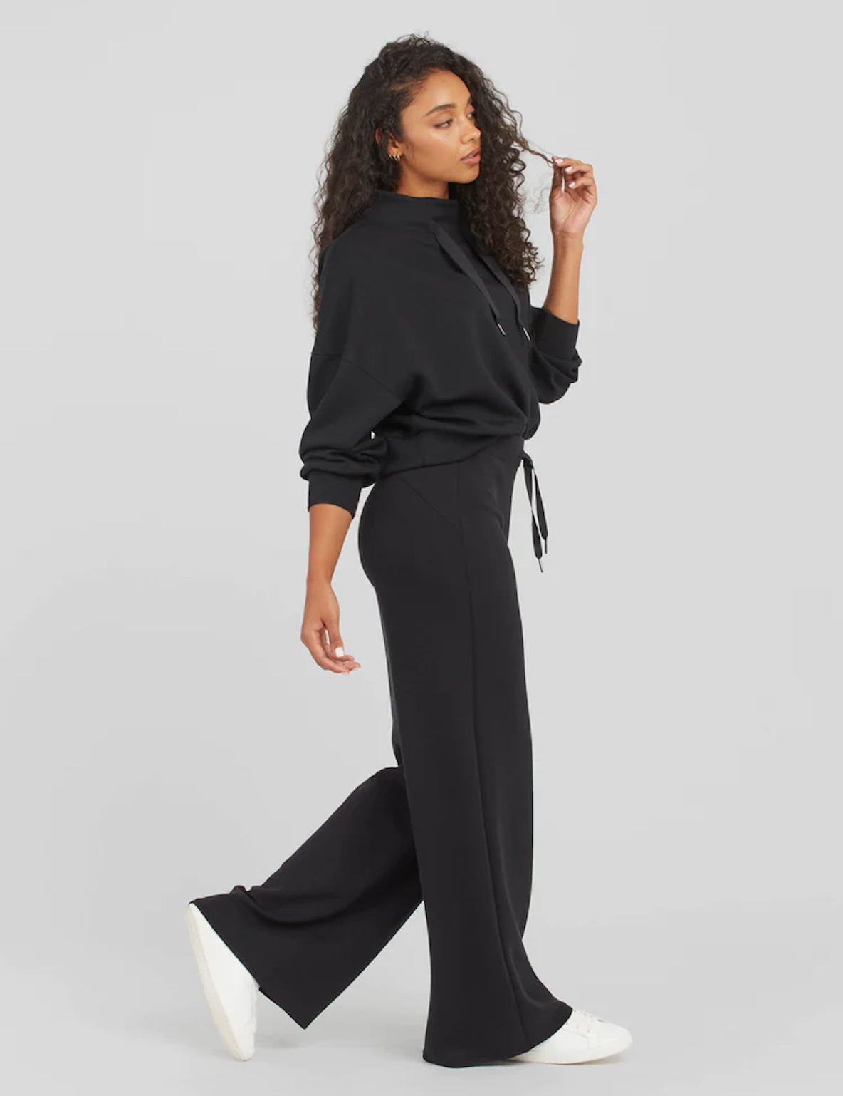Jeans & Trousers | Very High Waisted Black Trousers | Freeup