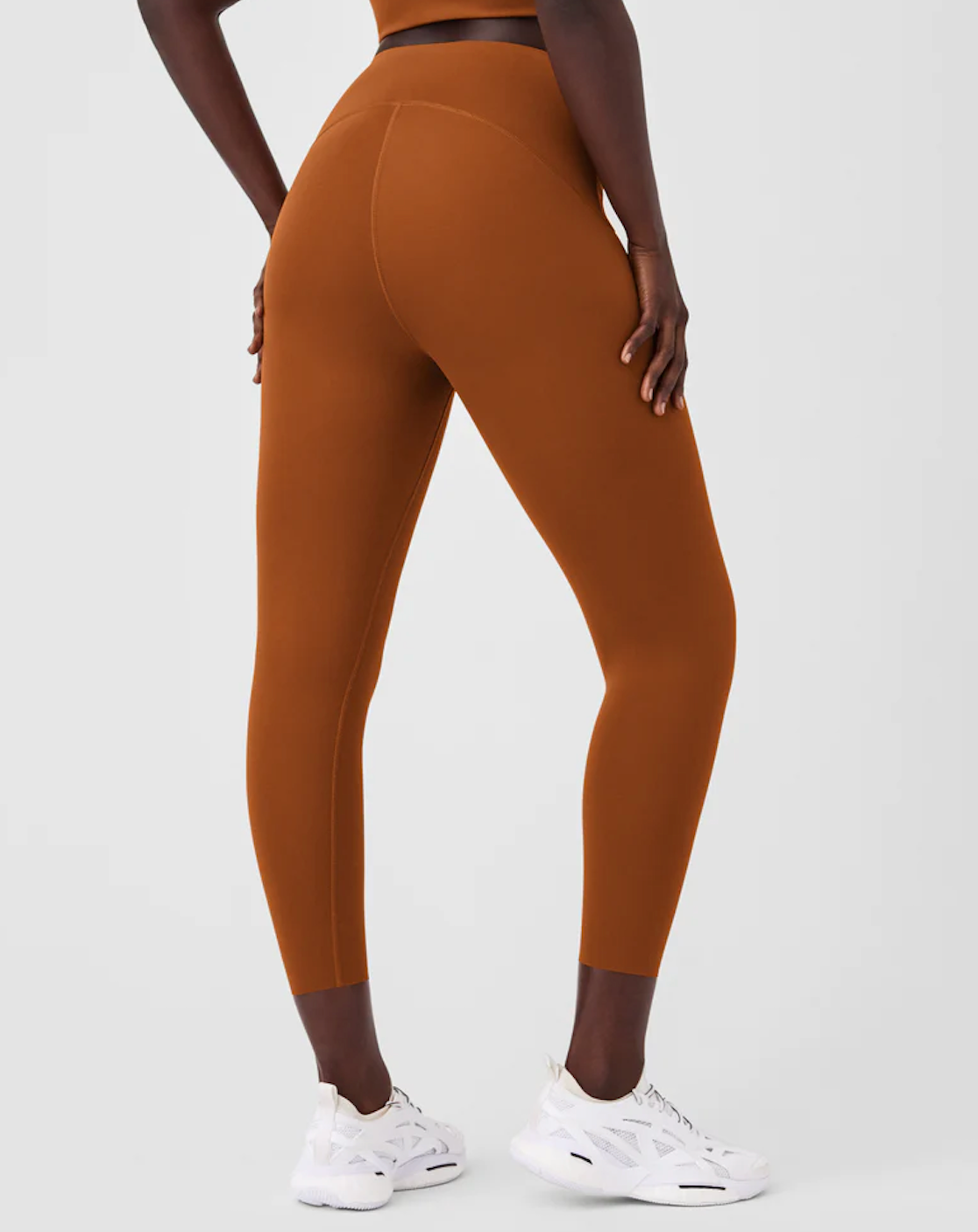 NEW Spanx Booty Boost® Active Printed 7/8 Leggings- Wine/Orange