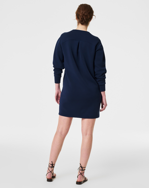 SPANX CREW NECKLINE DRESS IN NAVY