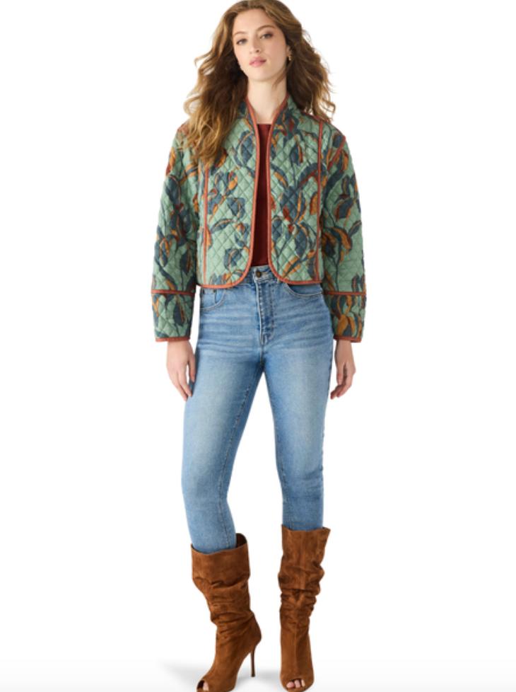 STEVE MADDEN ADALYNN JACKET IN DARK SAGE