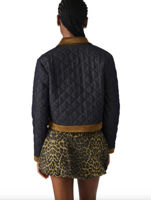 STEVE MADDEN AGATHA JACKET IN DEEP BLUE