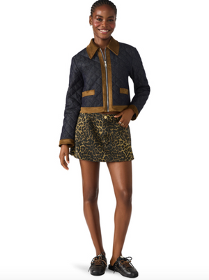 STEVE MADDEN AGATHA JACKET IN DEEP BLUE