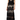 Black lace dress worn by a model on a white background