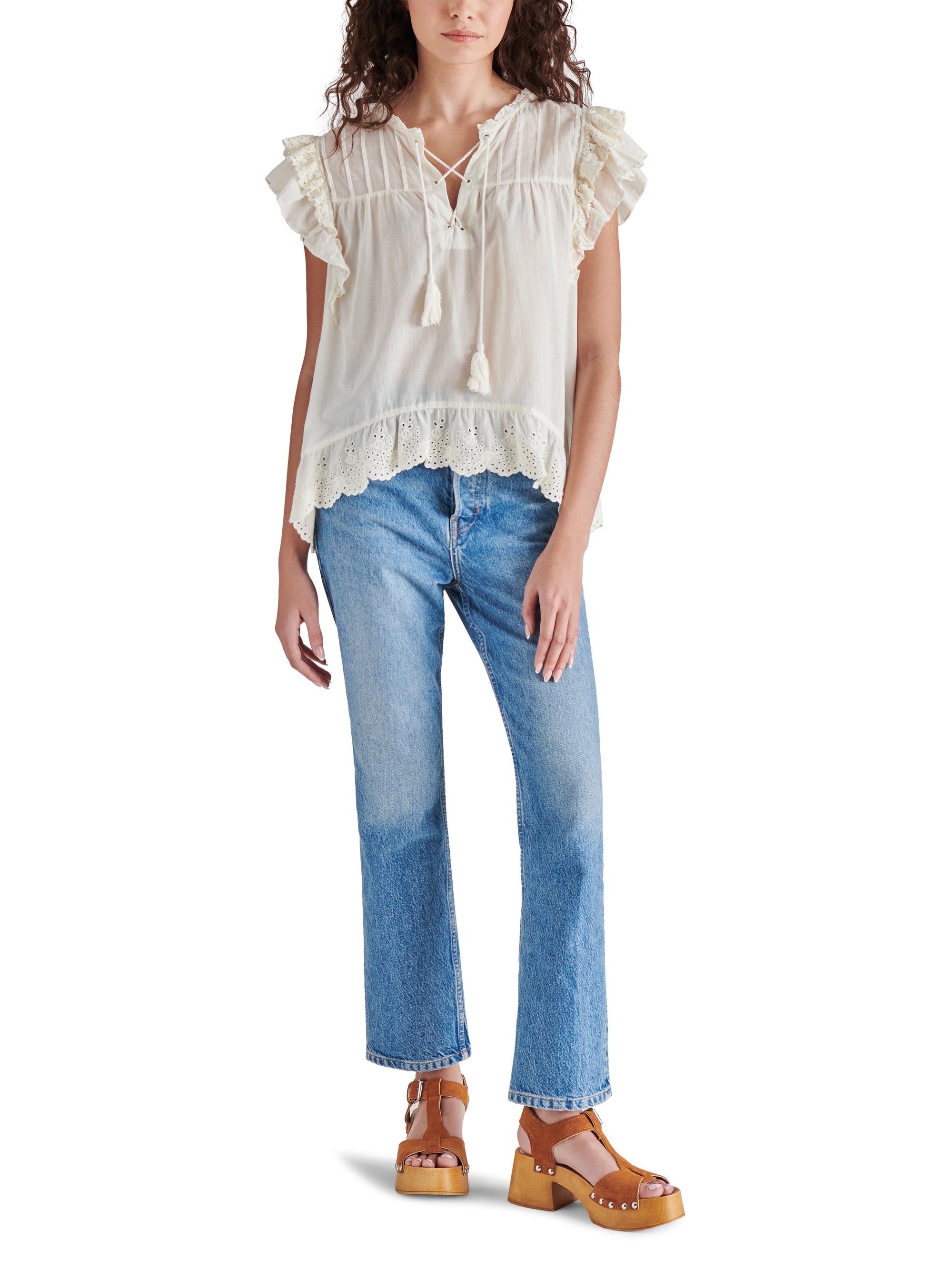 STEVE MADDEN BELLAMY TOP IN IVORY