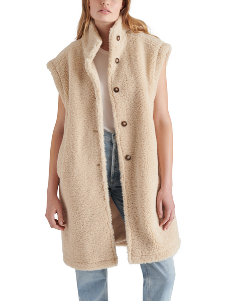 STEVE MADDEN BENTI VEST IN NATURAL