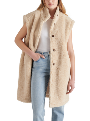 STEVE MADDEN BENTI VEST IN NATURAL