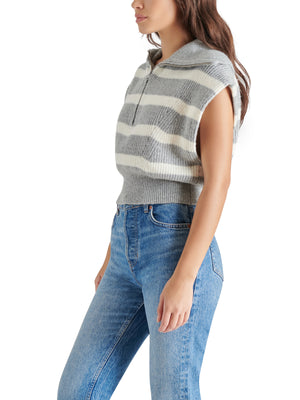 STEVE MADDEN EASTON SWEATER IN HEATHER GREY