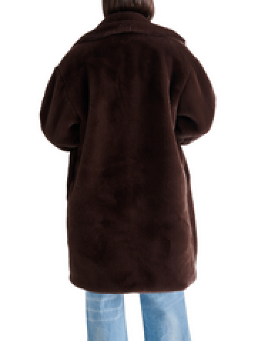 STEVE MADDEN EMERY COAT IN DARK BROWN