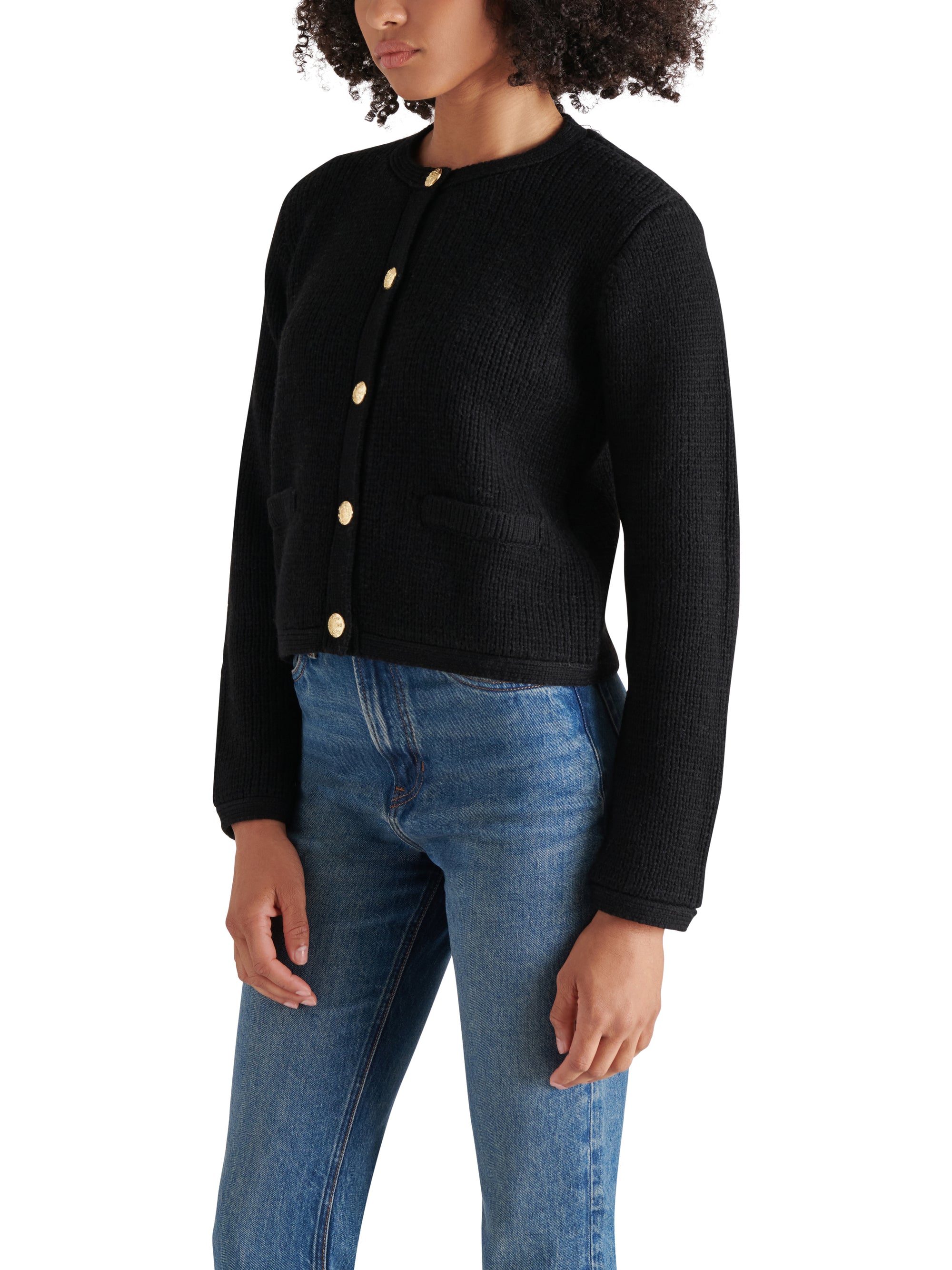 STEVE MADDEN FANTINO SWEATER IN BLACK