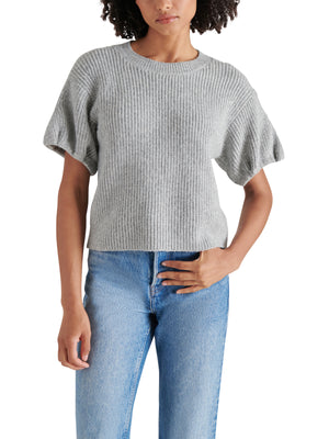 STEVE MADDEN JADEY SWEATER IN HEATHER GREY