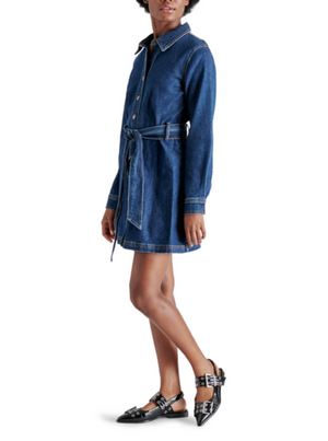 STEVE MADDEN JOLENA DRESS IN DARK BLUE