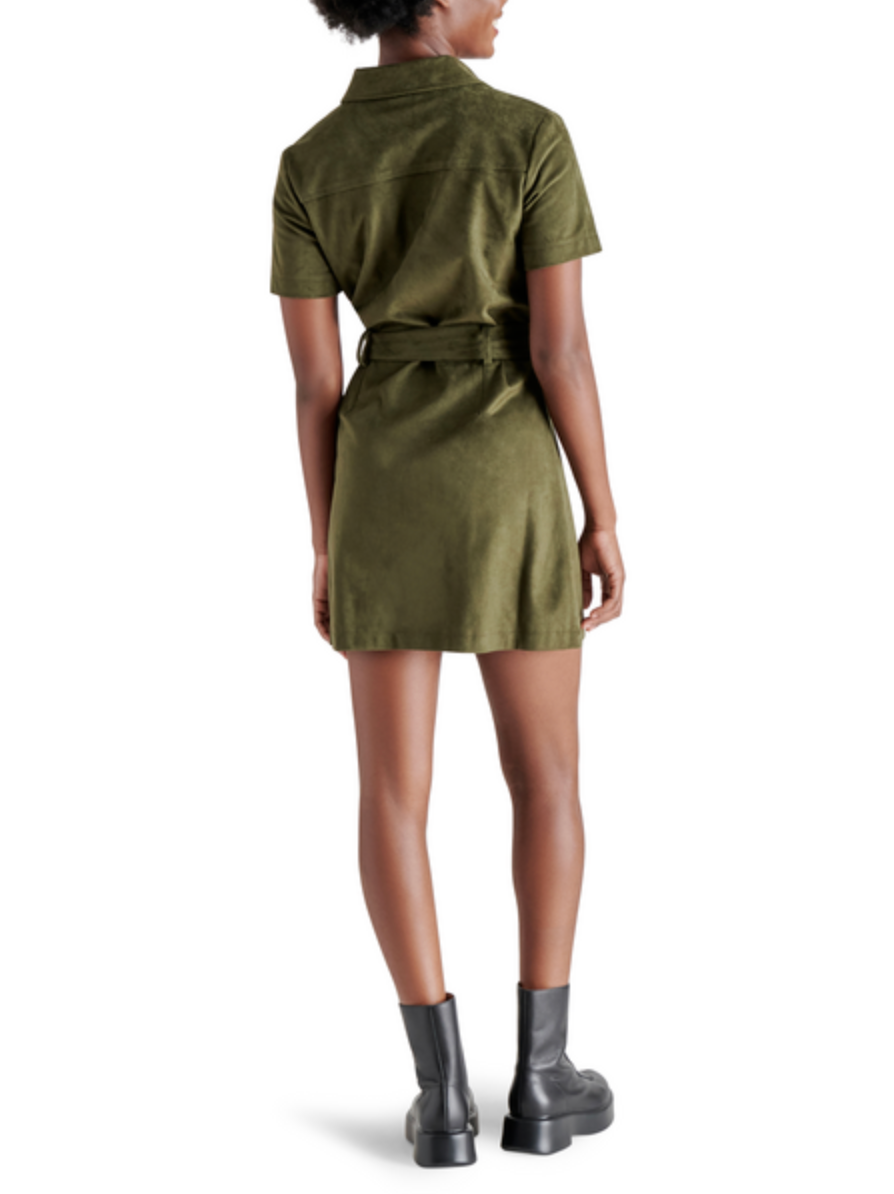 STEVE MADDEN JOLENE DRESS IN OLIVE NIGHTS