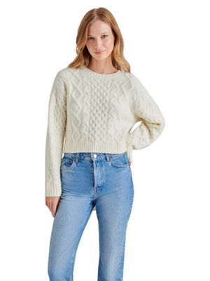 STEVE MADDEN KESSIE SWEATER IN WHISPER