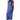 A woman modeling a sleeveless, high-neck midi dress in a rich royal blue satin fabric, set against a plain white studio background.