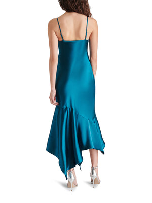 STEVE MADDEN LUCILLE DRESS IN MIDNIGHT TEAL