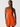 Woman wearing an orange dress with a white background