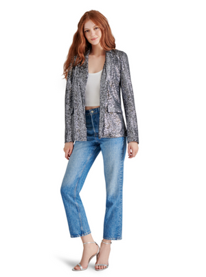 STEVE MADDEN PAYTON BLAZER IN SILVER GREY