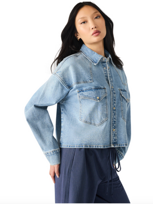 STEVE MADDEN RAFI DENIM BUTTON UP JACKET