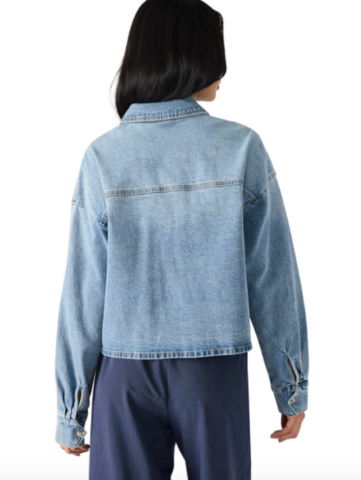 STEVE MADDEN RAFI DENIM BUTTON UP JACKET