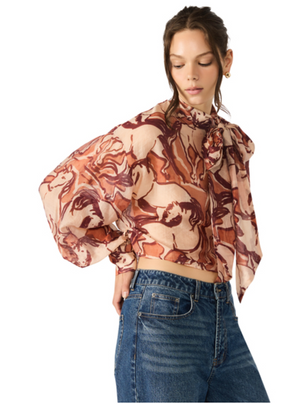 STEVE MADDEN SUTTON HORSE PRINT BLOUSE