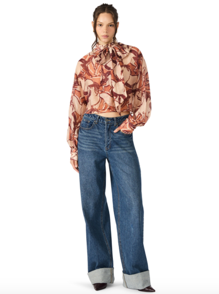 STEVE MADDEN SUTTON HORSE PRINT BLOUSE