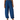 Blue striped pants worn by a person on a white background