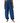 Blue striped pants worn by a person on a white background
