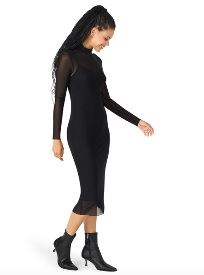 STEVE MADDEN VIVIENNE DRESS IN BLACK