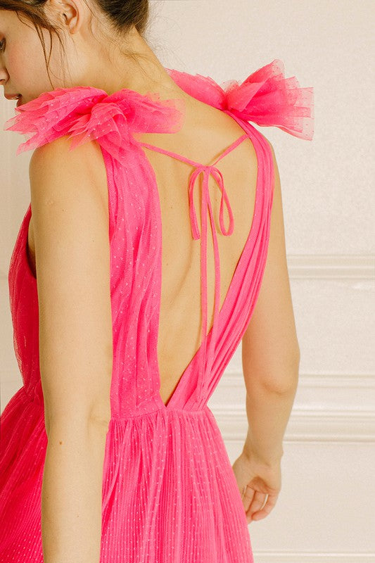 LOREN TULLE MINI DRESS IN PINK