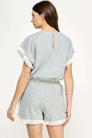 REESE BLOUSE IN HEATHER GREY