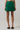 CELINE TAFFETA MINI SKIRT IN KELLY GREEN