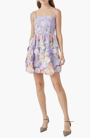 ROSE FLORAL DRESS IN LILAC