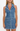 Denim dress with button details on a white background