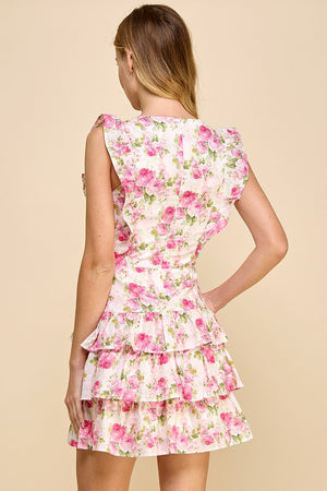 ROWE FLORAL MINI DRESS IN PINK
