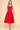 SQUARE NECK WHIPSTITCH MIDI DRESS IN RED