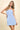 STRAPLESS TAILORED FIT AND FLARE BOW DETAIL DRESS IN BABY BLUE