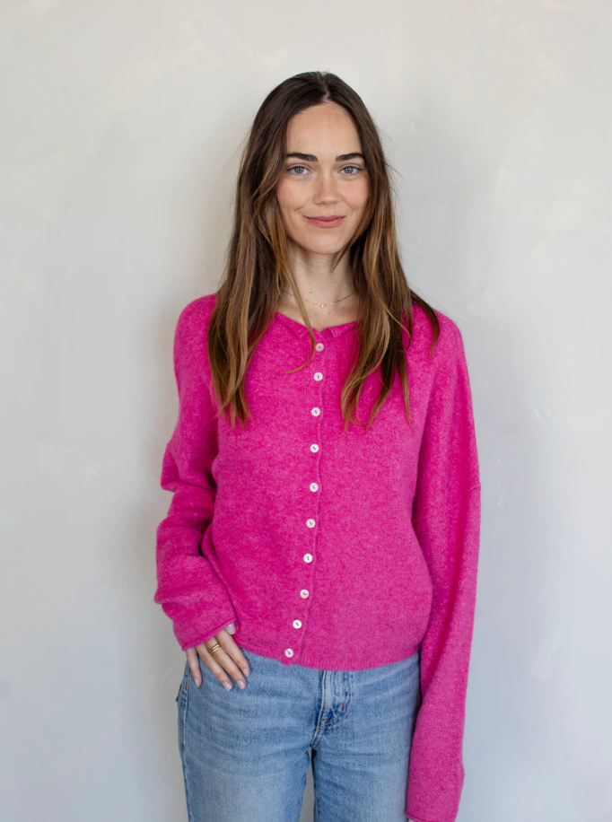 PIPER CARDIGAN IN FUCHSIA