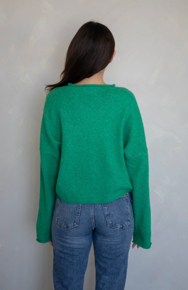 PIPER CARDIGAN IN KELLY GREEN