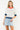 COLORBLOCK RIB TRIM STRIPED KNIT TOP