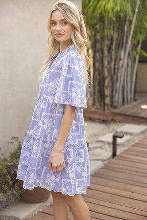 HADLEY STRIPED DRESS IN BLUE