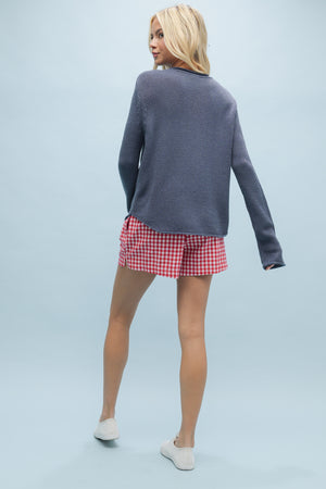 LYDIA LOBSTER SWEATER IN NAVY