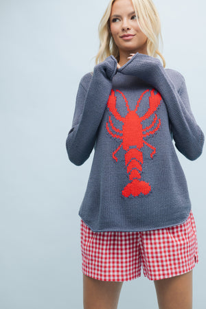 LYDIA LOBSTER SWEATER IN NAVY